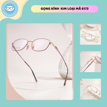 Gọng kính kim loại mã 6173